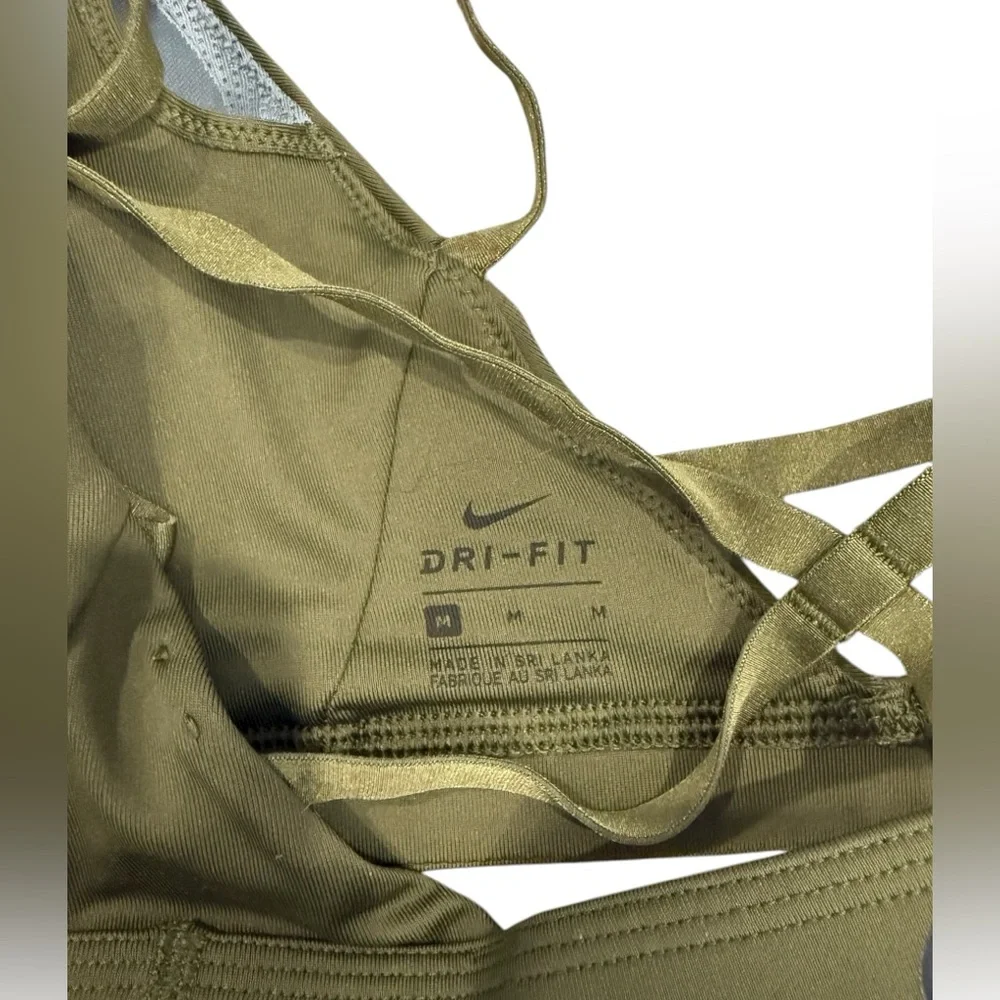 Nike Deep Green Strappy Sports‎ Bra size medium